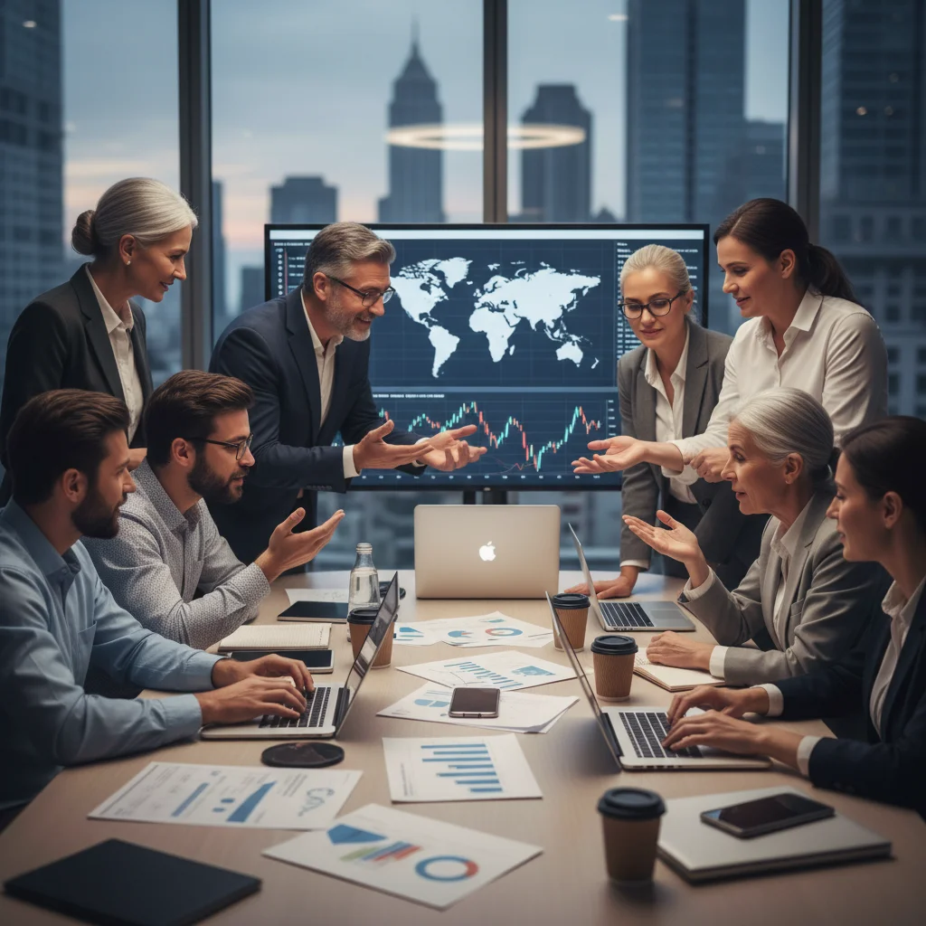 Investoren diskutieren Anlagestrategien und Markttrends